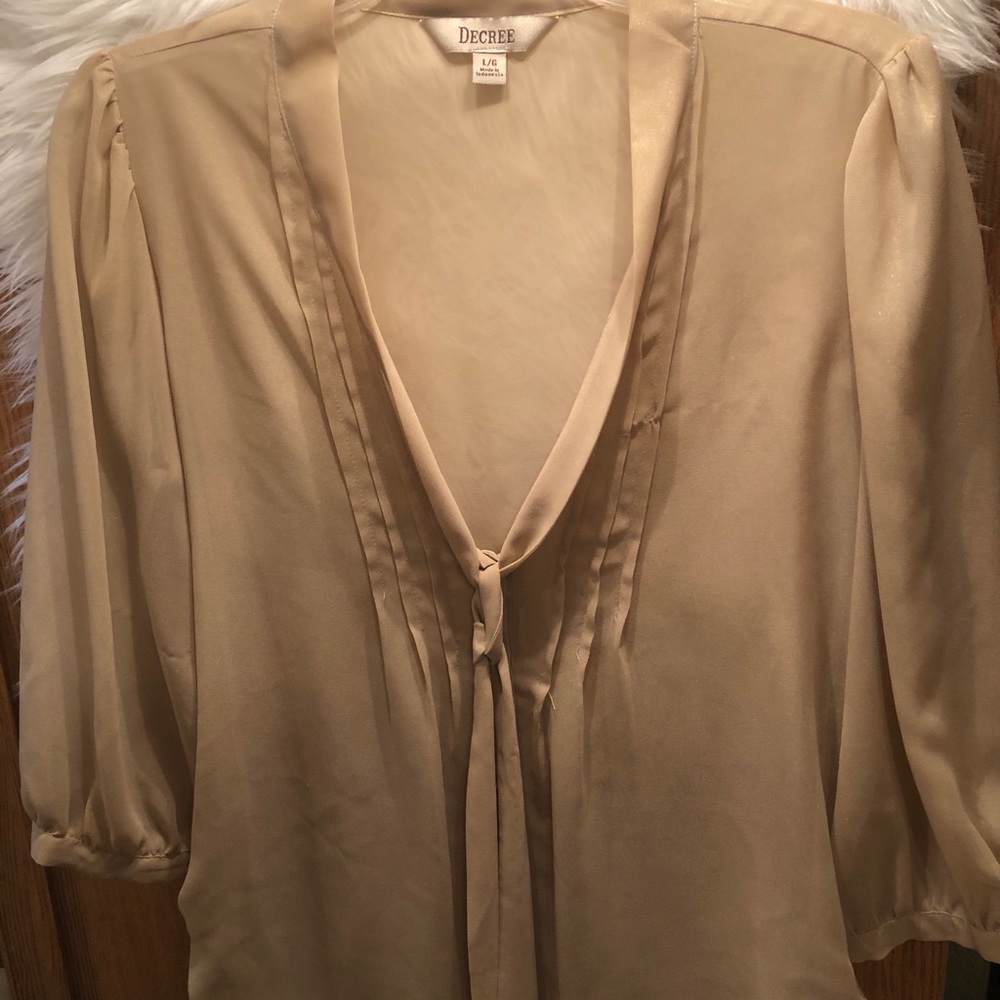 Sheer gold blouse✨